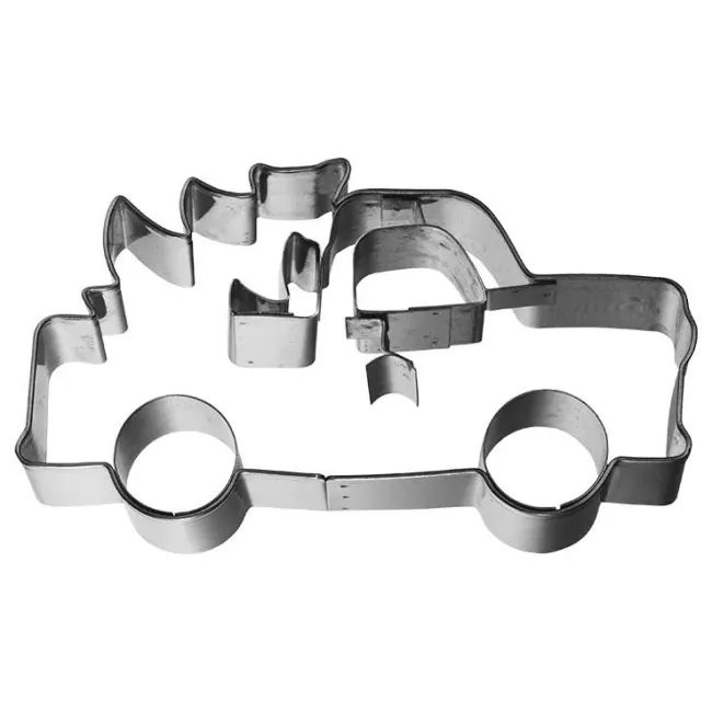 Car with Christmas Tree Cutter 7cm with Wishing Space