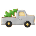 Car with Christmas Tree Cutter 7cm with Wishing Space - 3