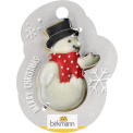 Snowman Cutter 8cm with Wishing Space - 2