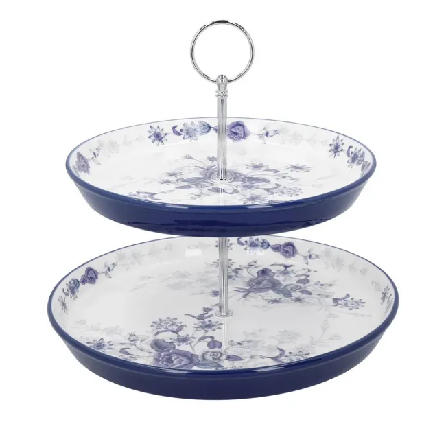 Etażerka London Pottery 26cm I poziomowa Blue Rose