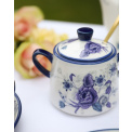 London Pottery Blue Rose Sugar Bowl 13x10x8cm - 5