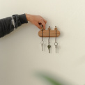 Set of 3 Keychains + Key Rack 16x8x3cm - 2