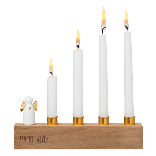 Advent Candlestick 17x3x7cm