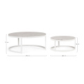 Coffee Table Talunas 90x37cm Round White Size L - 7