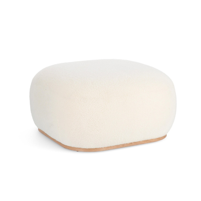 White Miriana Pouf 68.5x36cm