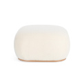 White Miriana Pouf 68.5x36cm - 3