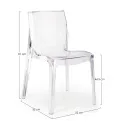 Black Polycarbonate Ashley Chair 52x81x44.5cm - 2