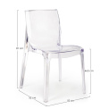 Black Polycarbonate Ashley Chair 52x81x44.5cm - 8