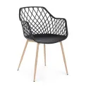 Krzesło Optik 58x85,5x44cm czarne - 1