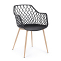 Krzesło Optik 58x85,5x44cm czarne - 1