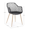 Black Optik Chair 58x85.5x44cm - 7