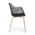Krzesło Optik 58x85,5x44cm czarne - 2