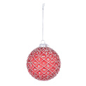 Bombka szklana 8cm rosso - 1