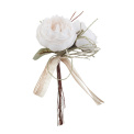 Bouquet of 2 white roses 20x7cm - 1
