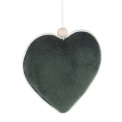 Christmas tree ornament 10x2cm green heart - 1