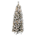 Slim Christmas Tree 180x72cm Snow-covered with 210 LEDs - 1