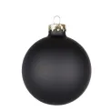 Glass Bauble 8cm black matte