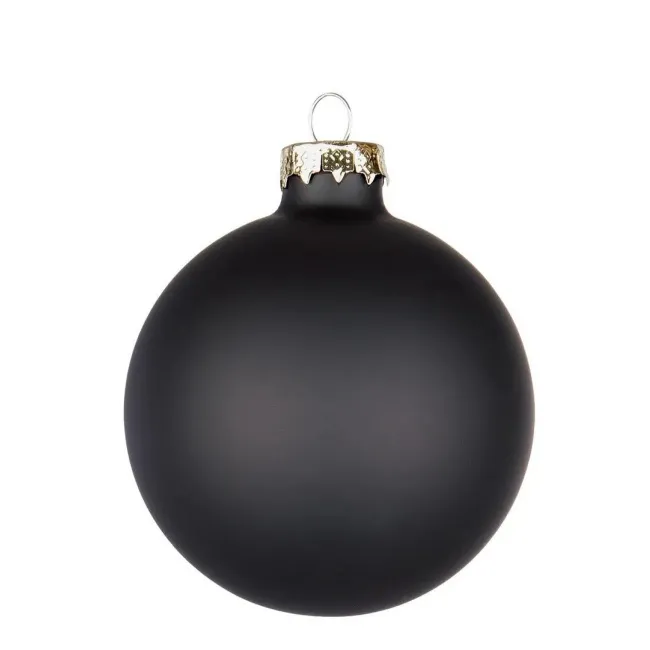 Bombka szklana 8cm czarny mat