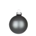 Glass Bauble 8cm matte grey - 1