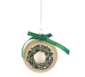 Bombka szklana 8cm wieniec 