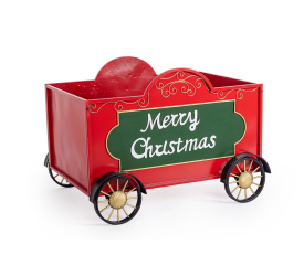 Wagonik dekoracyjny 106x83x77cm merry christmas