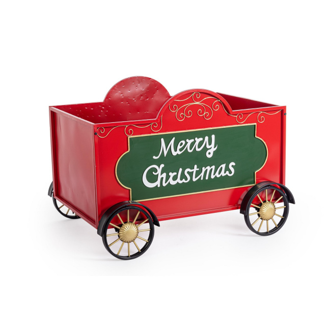 Wagonik dekoracyjny 106x83x77cm merry christmas