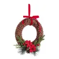 Wreath Guenda 29x35x7cm red essence - 1