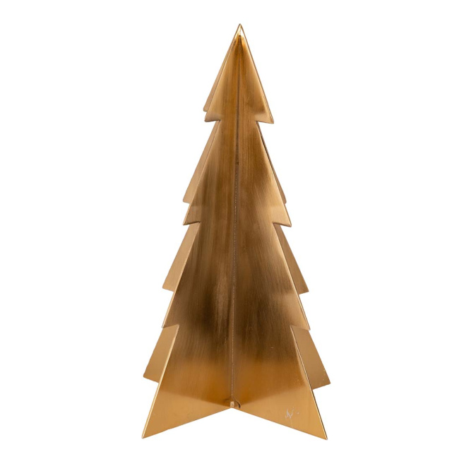 Decorative Figure Christmas Tree 12x18cm Gold Metal - 1