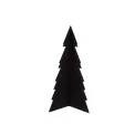 Figurka dekoracyjna choinka 12x8cm czarna metalowa - 1