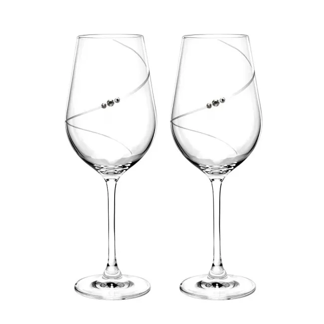 Komplet 2 kieliszków Auris Swarovski 470ml uniwersalne - 1