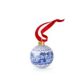Bombka Blue Italian 7,5cm full scene