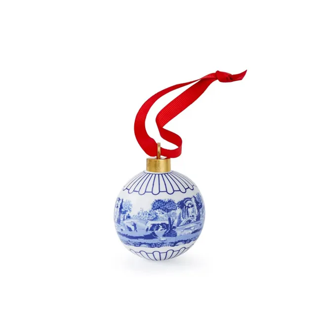Bombka Blue Italian 7,5cm full scene