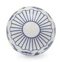 Bombka Blue Italian 7,5cm florals - 6