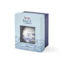 Bombka Blue Italian 7,5cm florals - 2
