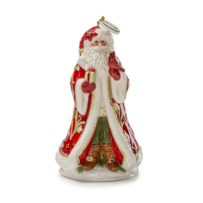 Dzwonek Św. Mikołaj 13cm Cardinal Christmas