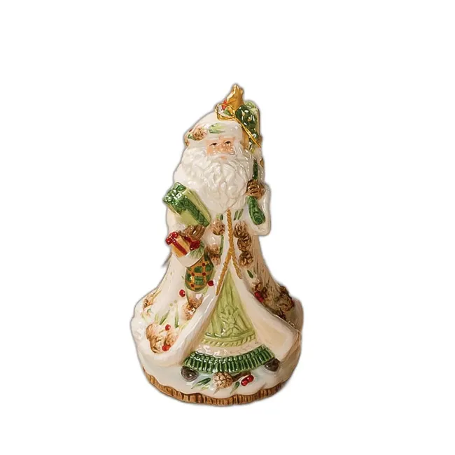 Dzwonek Św. Mikołaj 13cm Damask