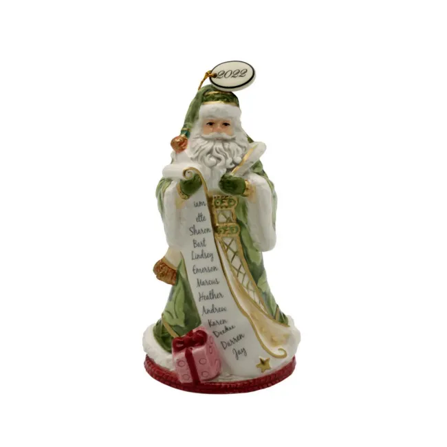 Dzwonek Św. Mikołaj 12,5cm Holiday Home green