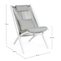 Aloha White Lounge Chair - 9