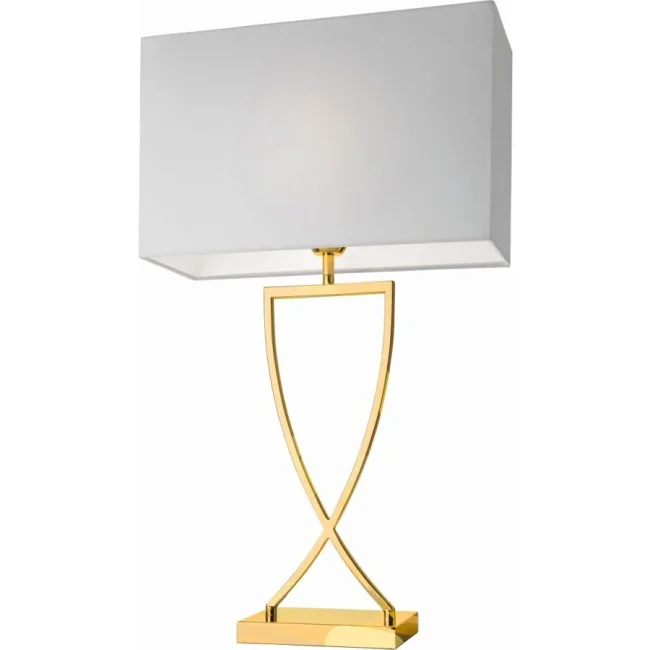 Lampa stołowa Toulouse 69x40cm max 60W E27 biało złota