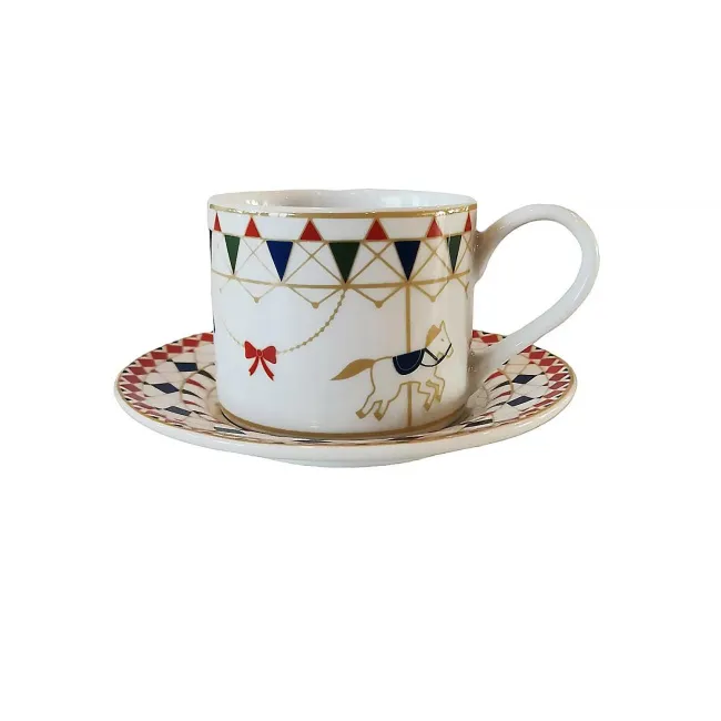 Filiżanka ze spodkiem Xmas Carousel 350ml