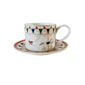 Xmas Carousel Cup with Saucer 350ml  - 1