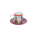 et of 2 The Christmas Band Espresso Cups 100ml with Saucers - 2