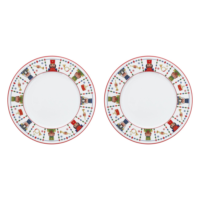 Set of 2 The Christmas Band Dinner Plates 25cm