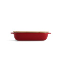 Ceramic Dish 40x25x8,8cm + Lid empire red - 6
