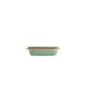 Ceramic Dish 26x15,5x6,5cm + Lid pistachio - 12