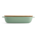 Ceramic Dish 40x25x8,8cm + Lid pistachio - 9