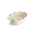 Oval Cast Iron Pot 30cm 5,6l almond cream - 13