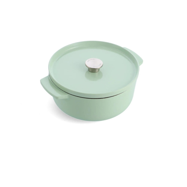 Garnek żeliwny Cast Iron 22cm 3,3l pistacjowy