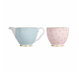 Komplet cukiernica i mlecznik Polka Dot mini