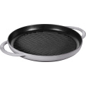 Gray 30cm cast iron grill pan (second grade) - 1